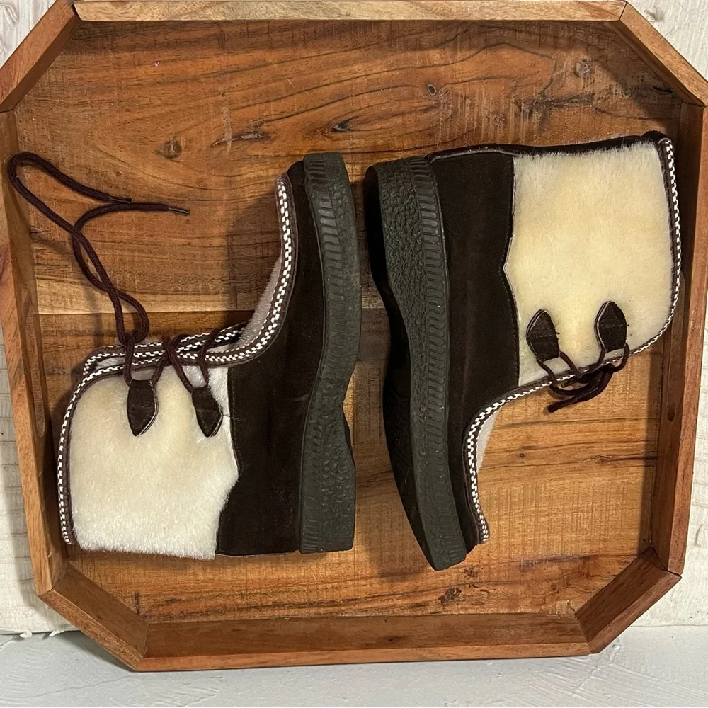 Vintage ski lounger calf hair snow boots 5 / 36